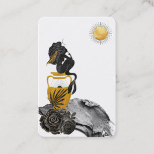*~* Sjöjungfru Mystic Silver Guld Luna Affärskort Visitkort