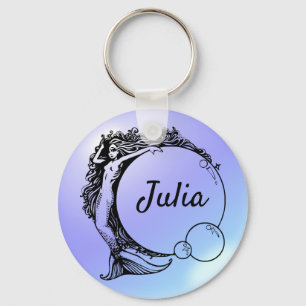 Sjöjungfru Namn Anpassningsbar Keychain - Julia Nyckelring