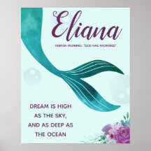 SJÖJUNGFRU NURSERY SKRIV UT