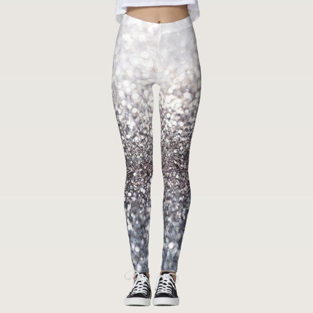 Sjöjungfru Ocean Glitter Glam #3 (Faux Glitter) #a Leggings (Framsida)