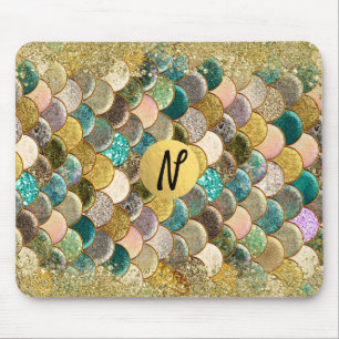 Sjöjungfru Ocean Sea Scales Glamor Chic Glitter Musmatta
