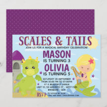 Sjöjungfru och Dragon Birthday