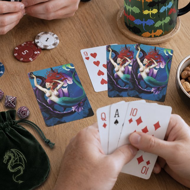 Sjöjungfru och drakvän casinokort (Skapare uppladdad)