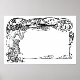 Sjöjungfru och Fiskmås Poster