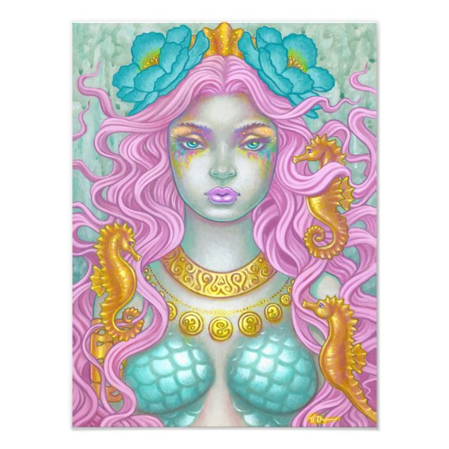 Sjöjungfru och konst av Holly Durr Fototryck (Framsidan)