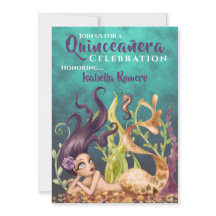 Sjöjungfru och sjöhäst under Sea Quinceañera