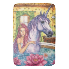 Sjöjungfru och Unicorn Bathing fantasy Badrumsmatta
