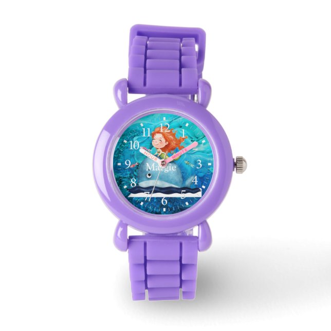 Sjöjungfru och val av ätbara havskläder armbandsur (Framsida)