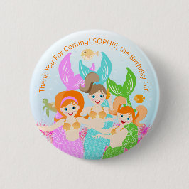 Sjöjungfru och vänner, giftig Födelsedagsfest Knapp