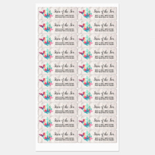 Sjöjungfru om Anchor Nautical Watercolor Sandy Bea Klistermärke