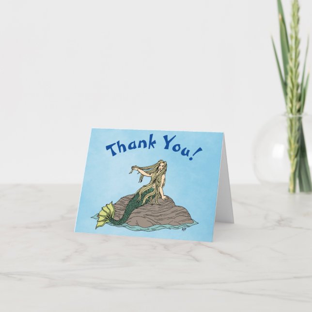 Sjöjungfru om Sten Tack Kort (Framsida)