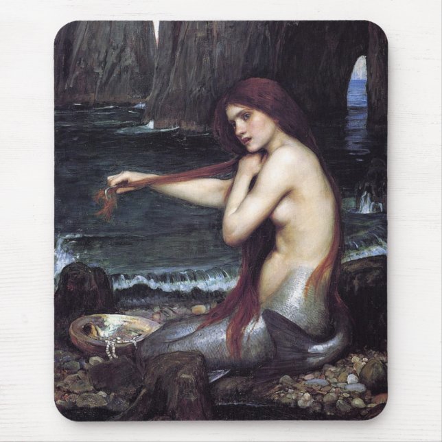 Sjöjungfru om stranden musmatta (Framsidan)