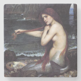 Sjöjungfru om stranden stenunderlägg