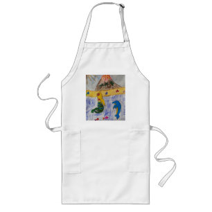 Sjöjungfru ön Apron Långt Förkläde