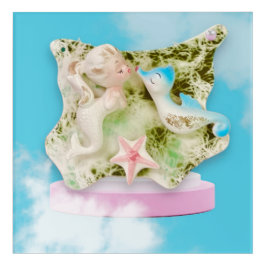 Sjöjungfru Önskemål och Seahorse Kisses Wall Art