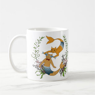 Sjöjungfru Orange katter Kaffemugg