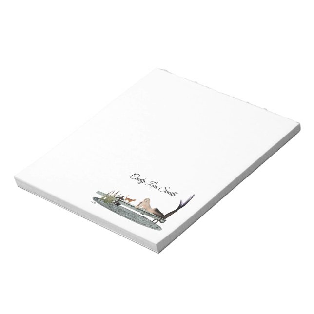 Sjöjungfru på Anteckningsblocket Boat Dock Anteckningsblock (Roterad)