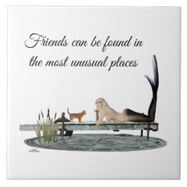 Sjöjungfru på keramiskt plattor för dockningsstati kakelplatta