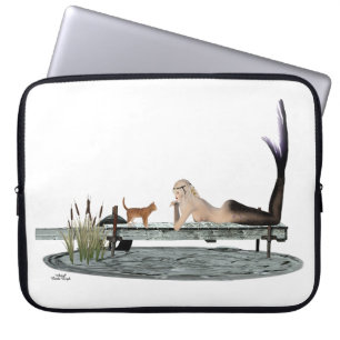 Sjöjungfru på sjödockan Laptop sleeve