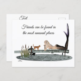 Sjöjungfru på vykort för dockningsstation