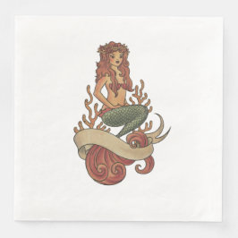 sjöjungfru pappersservett