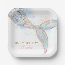 Sjöjungfru papprare tallrikar