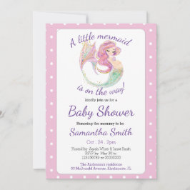 Sjöjungfru Party babyskor under havstemat Inbjudningar