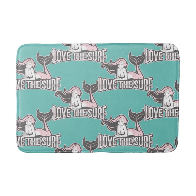 sjöjungfru party Blue Badrumsmatta (Framsidan)