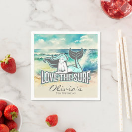 Sjöjungfru Party Kärlek vid Surfan Pappersservett