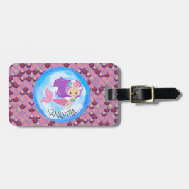 Sjöjungfru Party Lila Rosa Bagagebricka