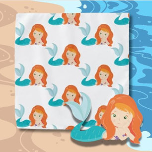 Sjöjungfru Party orange Wrapping Papper Presentpapper