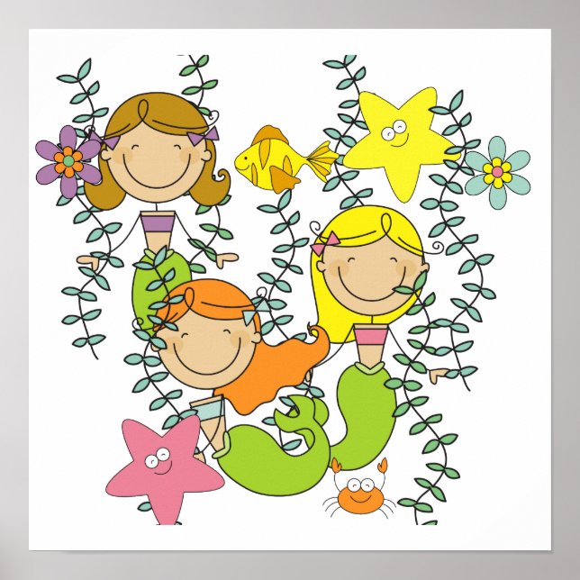 Sjöjungfru Party Poster (Framsidan)