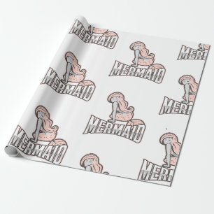 Sjöjungfru Party Rosa Wrapping Papper Presentpapper