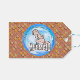 Sjöjungfru Party Tack Gift Märkre Presentetikett