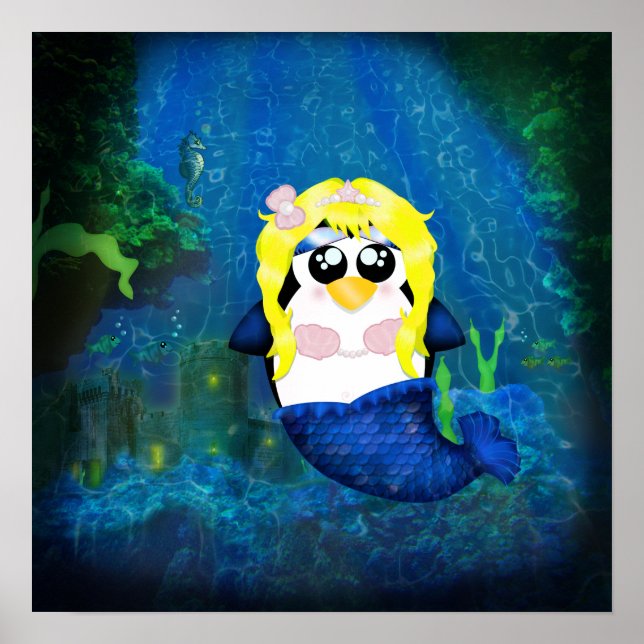 Sjöjungfru Penguin Poster (Framsidan)