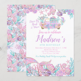 Sjöjungfru per födelsedag inbjudningar