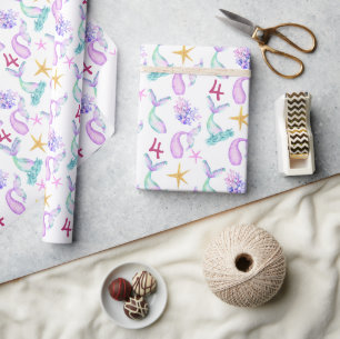 Sjöjungfru Personlig mönster Presentpapper