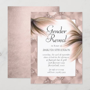 Sjöjungfru Posh Dusty Terracotta Gender Reveal Inbjudningar