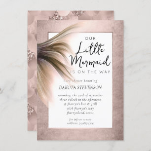 Sjöjungfru Posh   Dusty Terracotta Little Baby Sho Inbjudningar