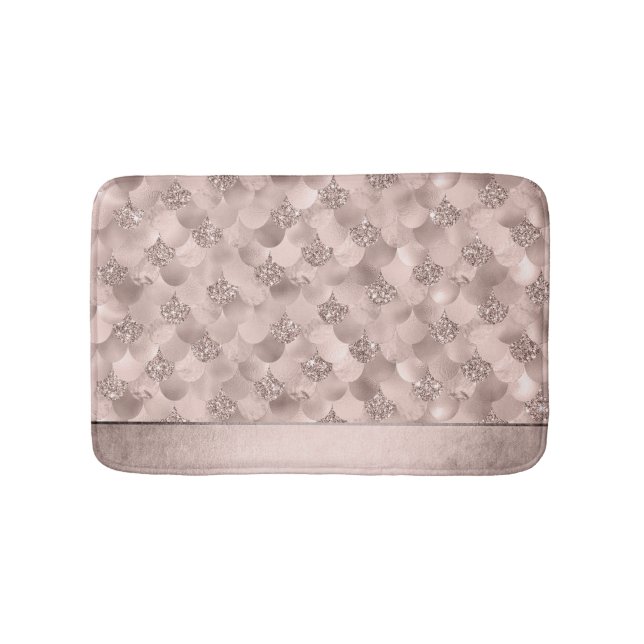 Sjöjungfru Posh  | Dusty Terracotta Peach Sheen Badrumsmatta (Framsidan)