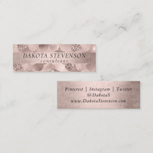 Sjöjungfru Posh Dusty Terracotta Peach Sheen Mini Visitkort