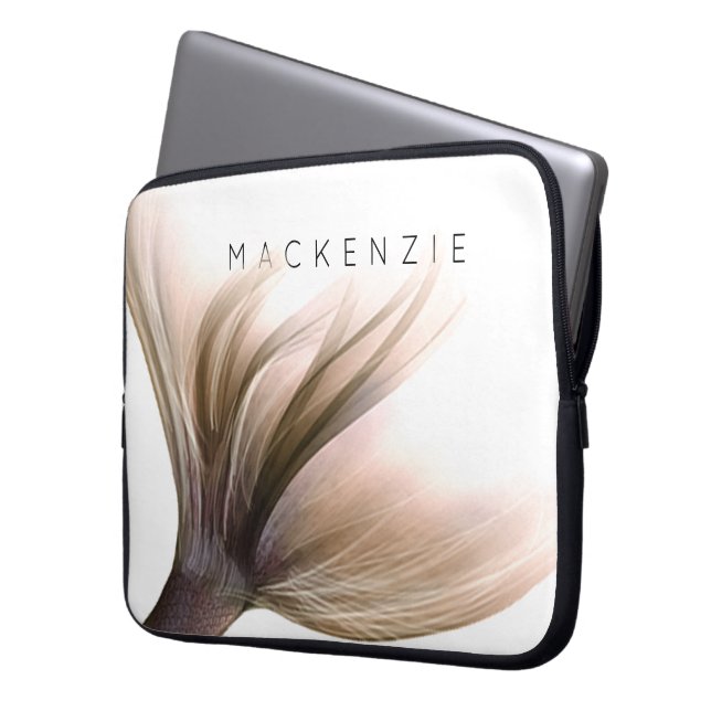 Sjöjungfru Posh Svan | Dusty Terracotta Peach Anpa Laptop Fodral (Framsidan Vänster)