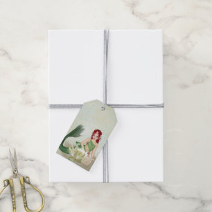 Sjöjungfru present Taks paket om 10 Presentetikett