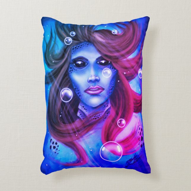 Sjöjungfru Prydnadskudde (Framsidan(Vertikal))