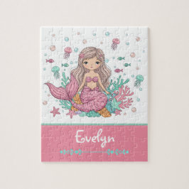 Sjöjungfru Puzzle under vatten Pussel