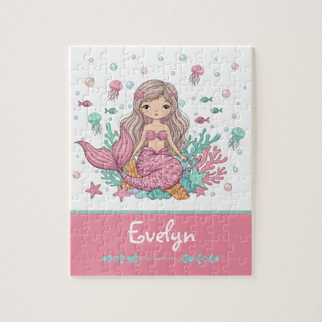 Sjöjungfru Puzzle under vatten Pussel (Vertikal)