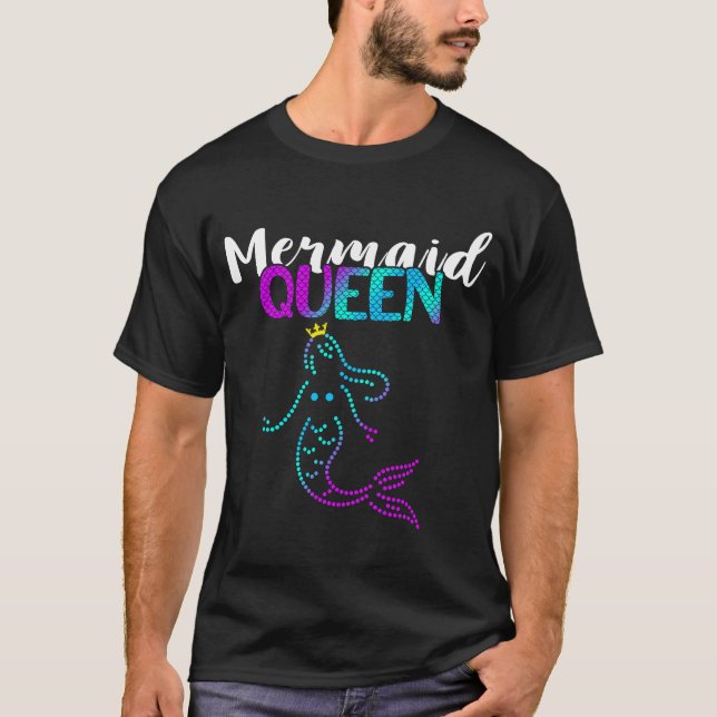 Sjöjungfru Queen Krona Svan Clamshell BeVacker Sea T Shirt (Framsida)