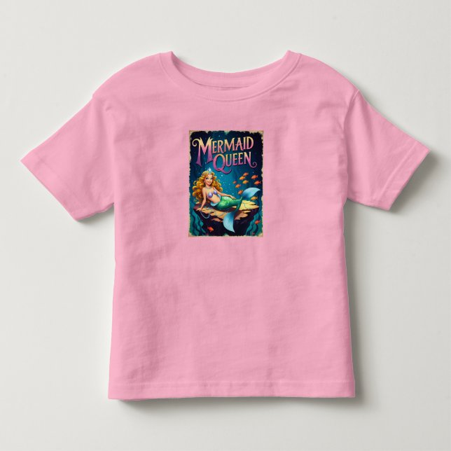 Sjöjungfru Queen Småbarn Girls Ocean Princess Tee (Framsida)