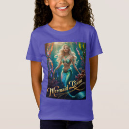 Sjöjungfru Queen Underwater Art Tee Girls Gift