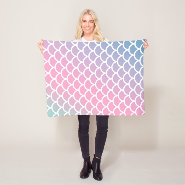 Sjöjungfru Rainbow färg Fleecefilt (På plats)